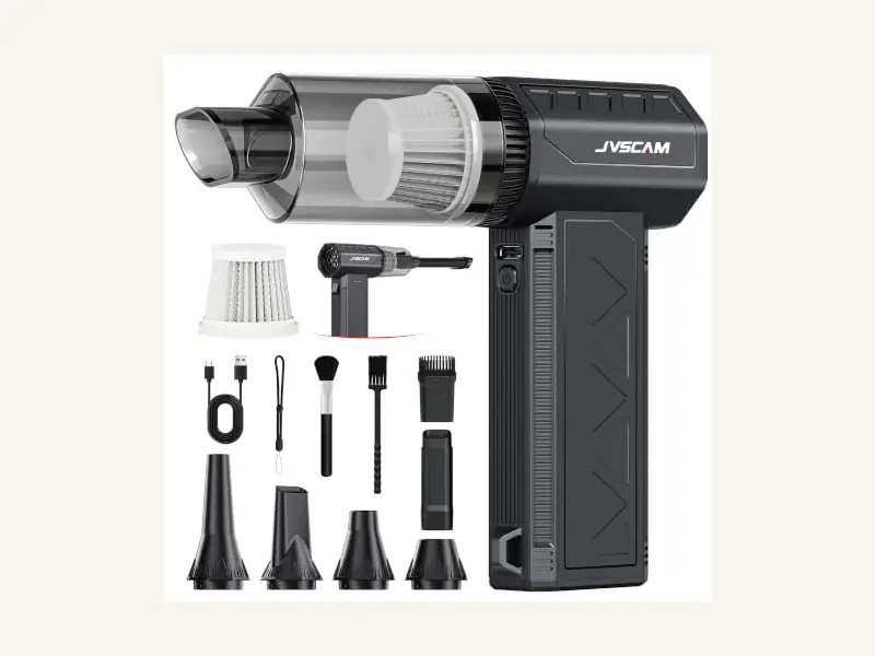 JVSCAM 3-in-1 electric air duster and mini vacuum product image
